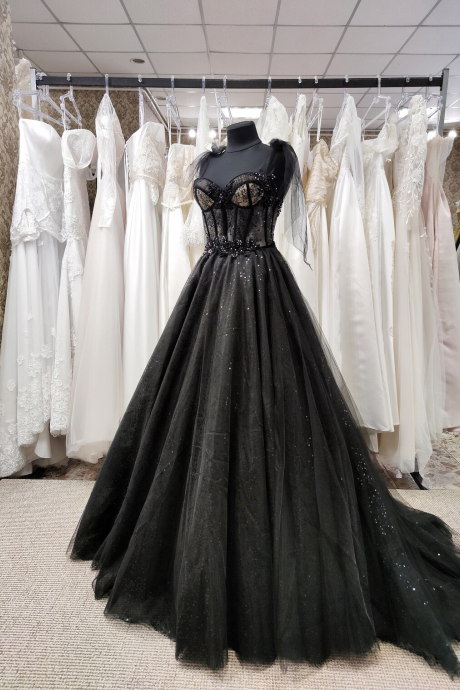 Sweetheart Black Formal Occasion Dress Evening Gown
