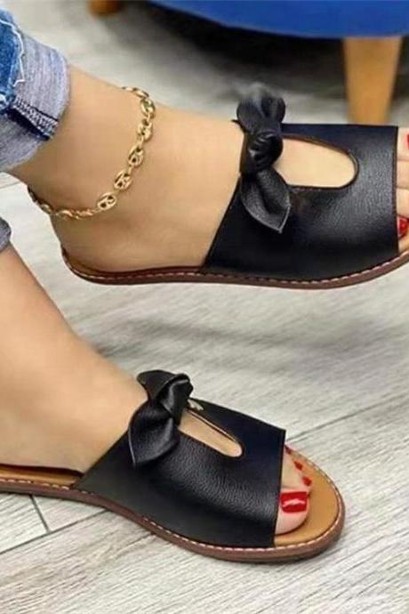 Cut Front Women Slides Sandals Summer Shoes