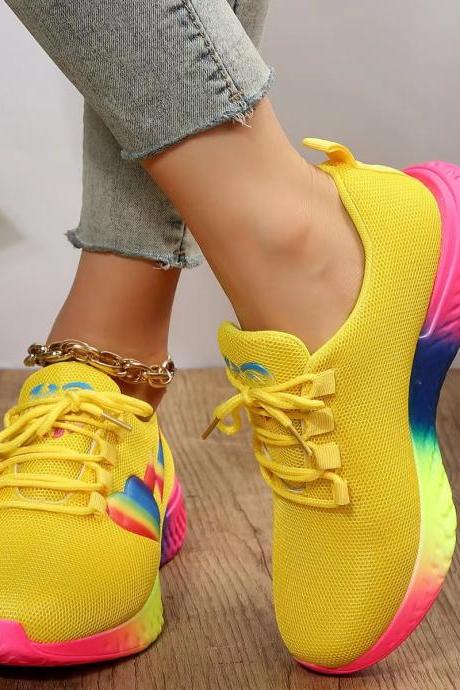 Yellow Women Sport Shoes