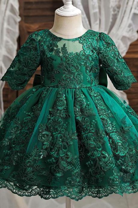 Sequin Emboidery Girl Dress