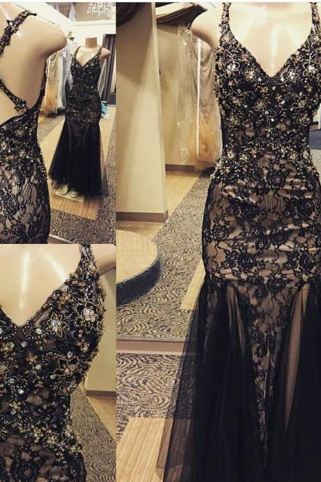 Open Back Prom Dress Trumpet Formal Occasion Party Evening Dress