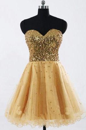 Gold Homecoming Dress