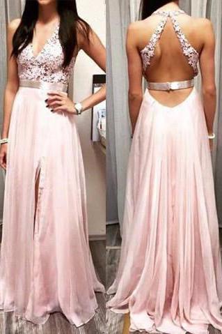 Sexy Open Back Prom Dress