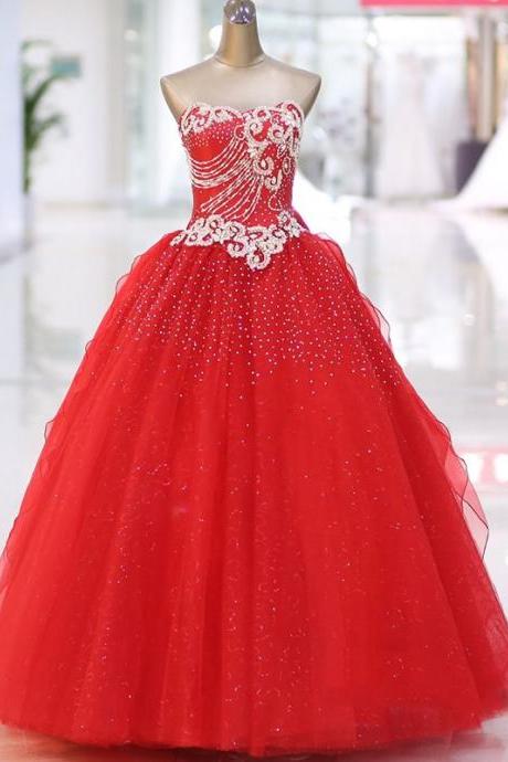 Red Ball Gown Prom Dress