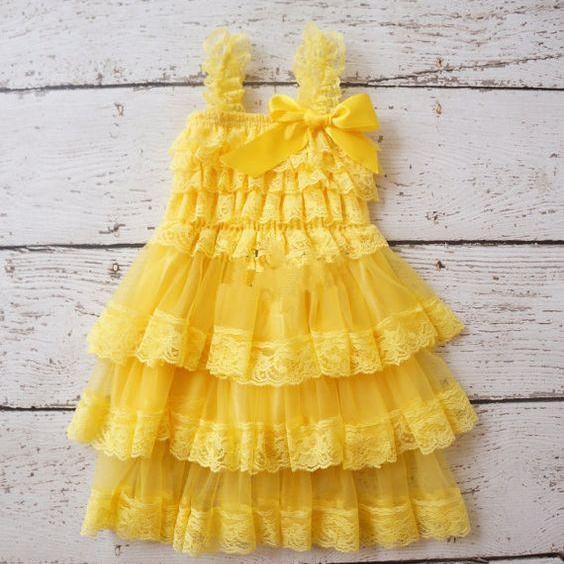 Yellow Flower Girl Dress W..