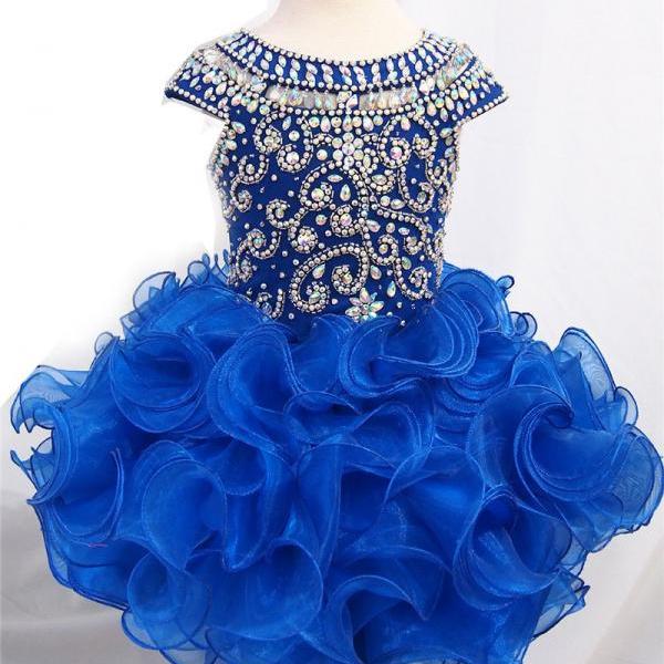 Royal Blue Ruffled Toddler Girl Dress on Luulla
