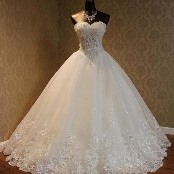 Dress elegant ivory sleeveless a line appliques sleeveless beading wedding dress