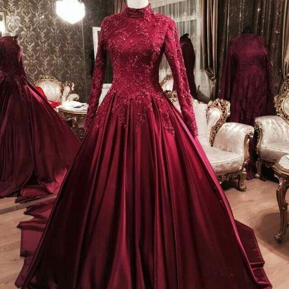 Modest Ball Gown Formal Occasion Dress With Long Sleeves on Luulla