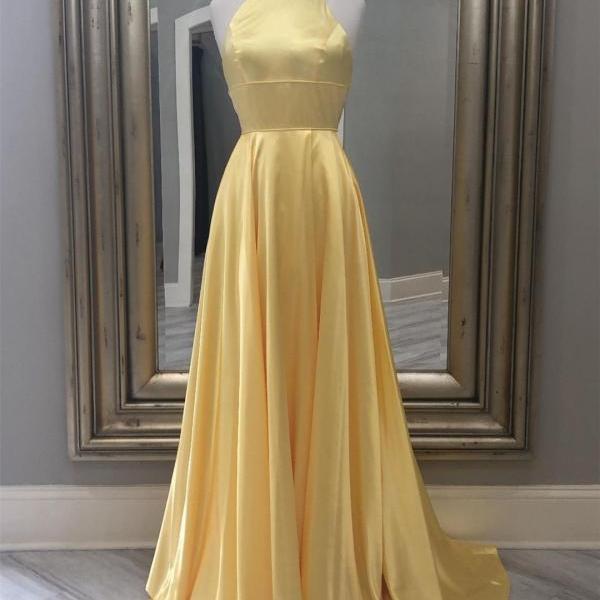 Long Yellow Prom Dresses For Women Formal Dress Evening Gowns on Luulla