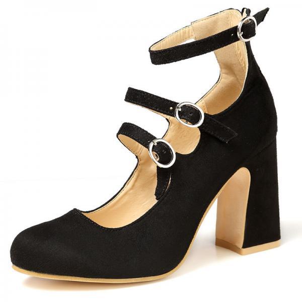 Chunky Heeled Mary Jane Sandals Women Shoes on Luulla