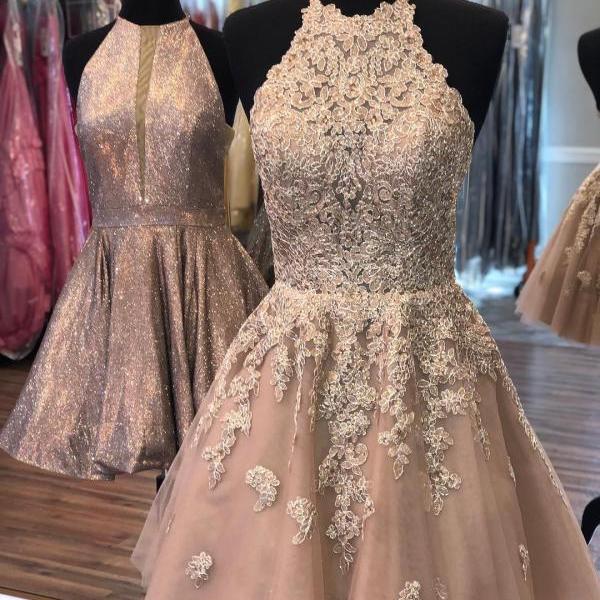 Rose gold 2024 semi formal dress