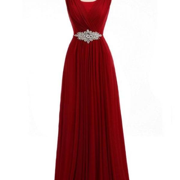 Sleeveless Long Red Pageant Dresses Evening Gowns On Luulla