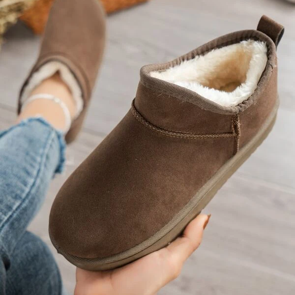 Faux Suede Thermal Lined Snow Boots Winter Women Shoes
