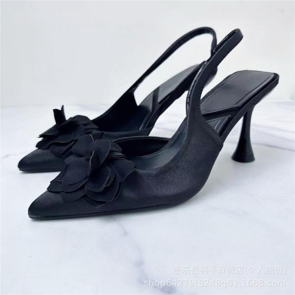 Black Slingback Sandals