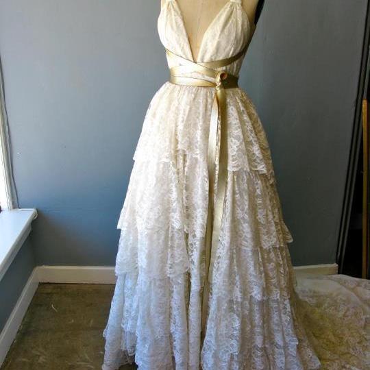 v neck halter gown with sash