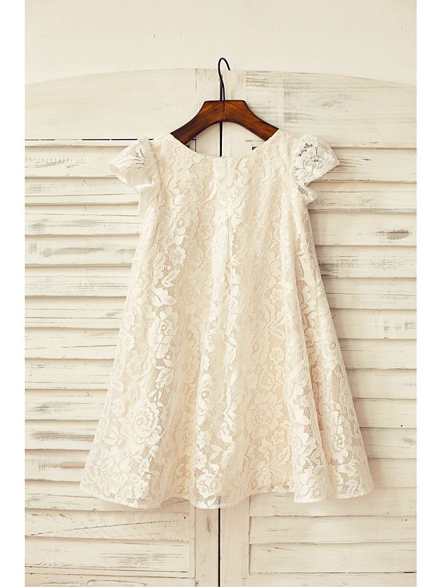 Champagne Lace Flower Girl Dress on Luulla