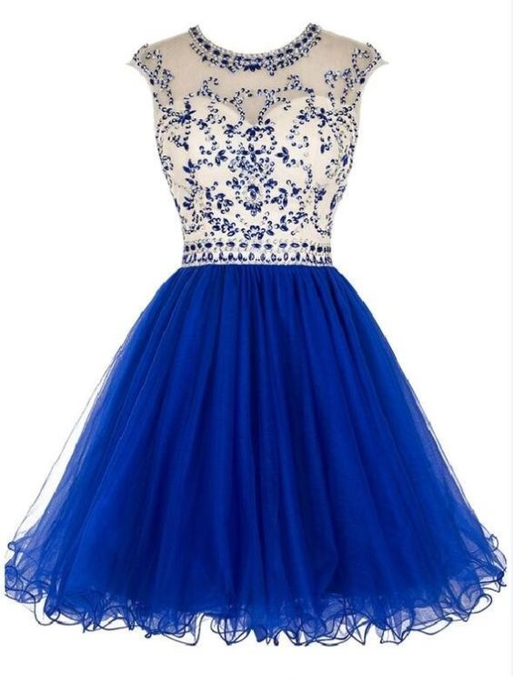 Royal Blue Short Graduation Dress Homecoming Dress on Luulla