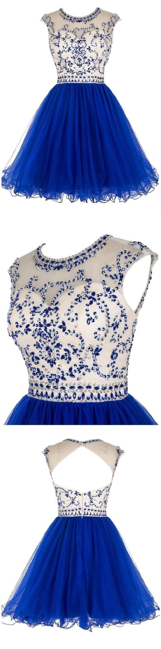 Royal Blue Short Graduation Dress Homecoming Dress on Luulla