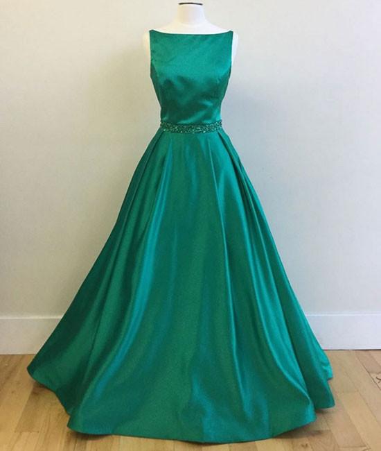 Hunter Green Long Prom Dresws on Luulla