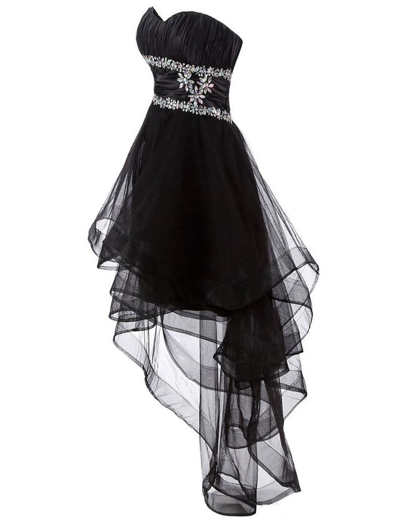 Pearl High-low Free Dress - Black