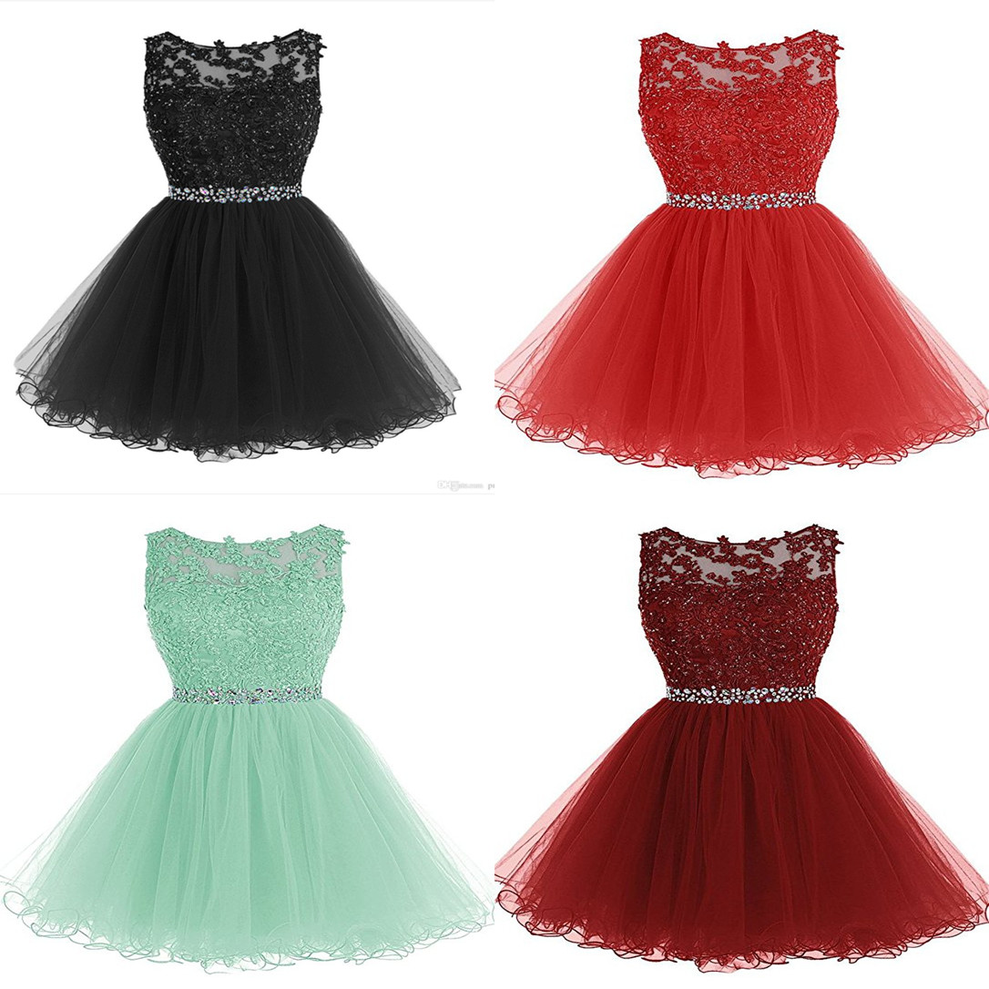 Short Homecoming Dress With Lace Bodice on Luulla