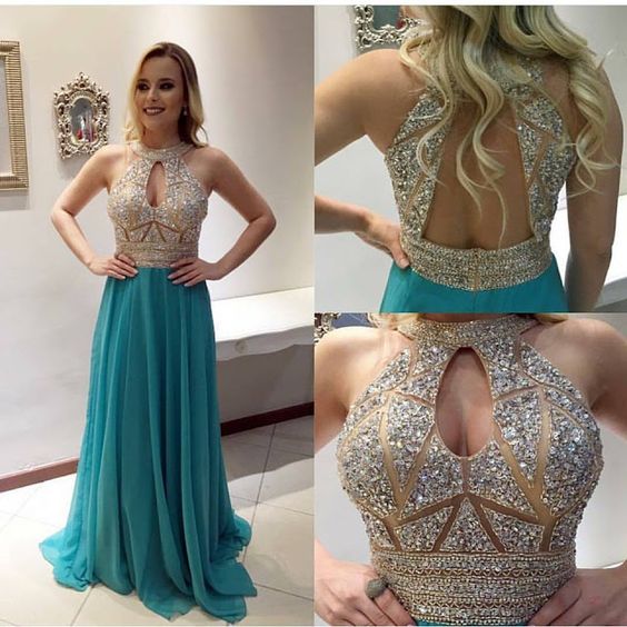 Keyhole Back Beaded Prom Dress On Luulla 2610