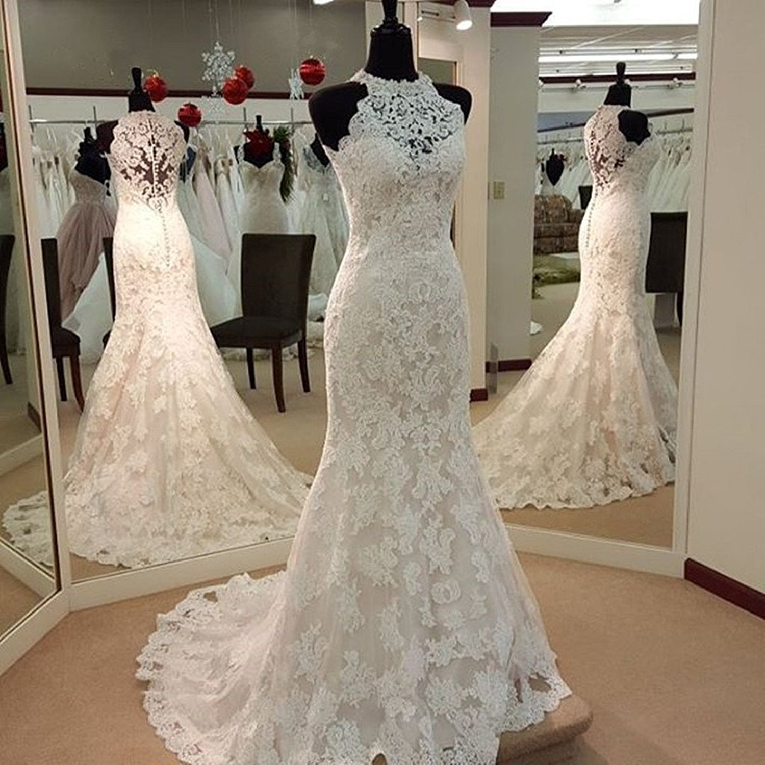 Overall Lace Wedding Dress On Luulla