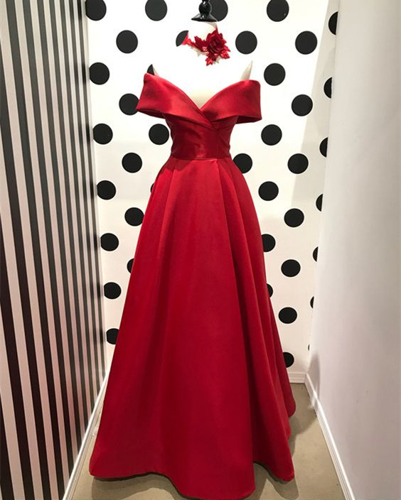 Off The Shoulder Evening Dress Floor Length Long Prom Dress on Luulla