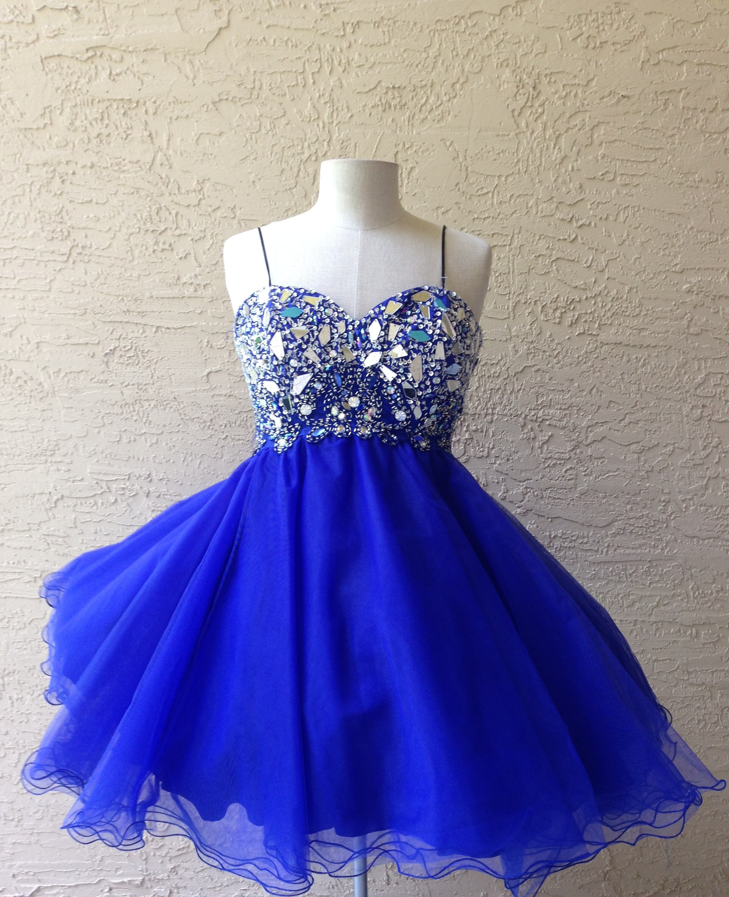 Blue Short Party Dress Homecoming Dress      fg2308 main image 0