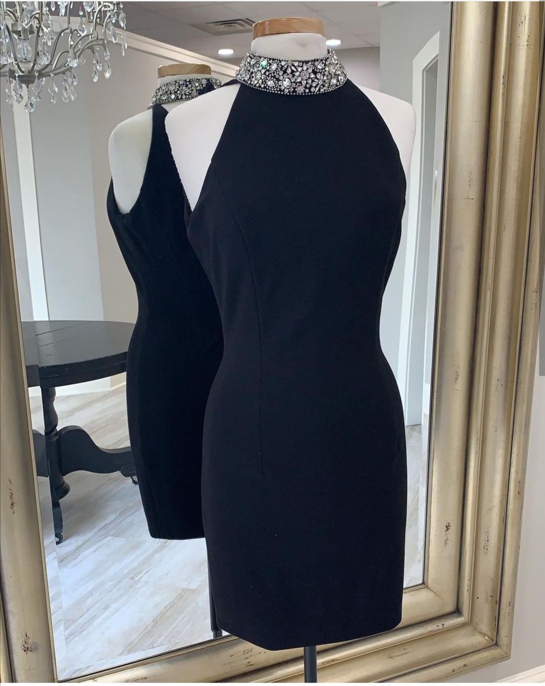 Beaded Cowl-Neck Bodycon Maxi Evening Dress+