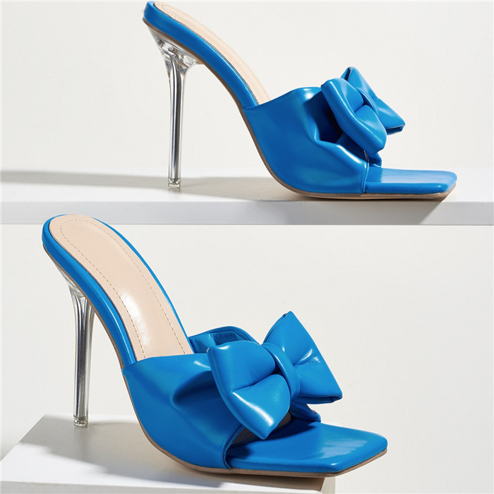 Bow Platform Mules Sandals
