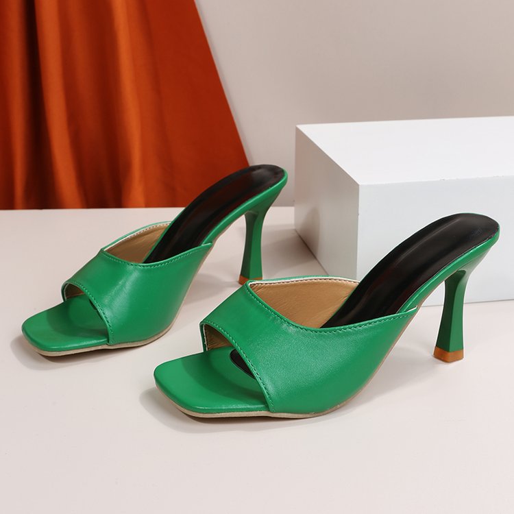 Minimalist Green Mule Sandals on Luulla