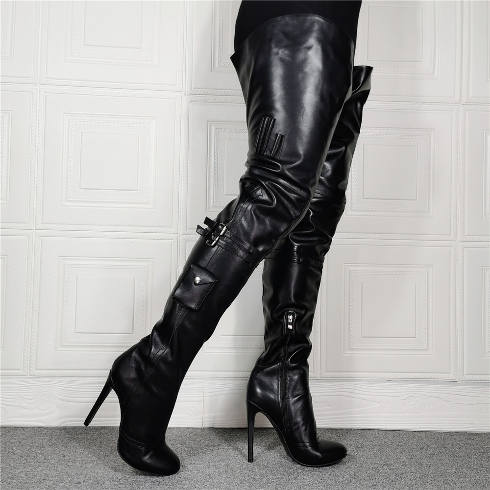 Black Knee High Boots (7 US/37 EU)