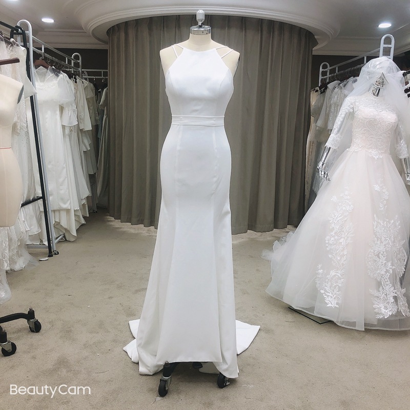 Fashion Sheath Twill Satin Short Wedding Dresses LD070208