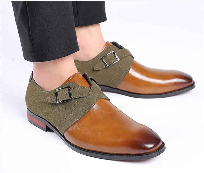 Men Monk Strap Two Tone Casual Shoes on Luulla
