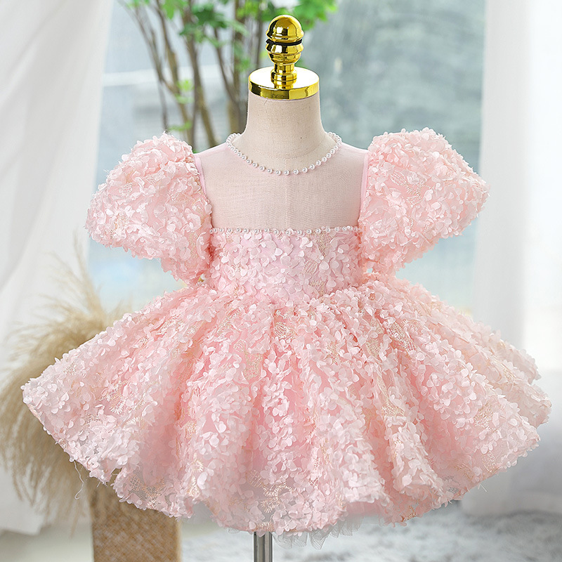 3d Fabric Pink Little Girl Dress on Luulla
