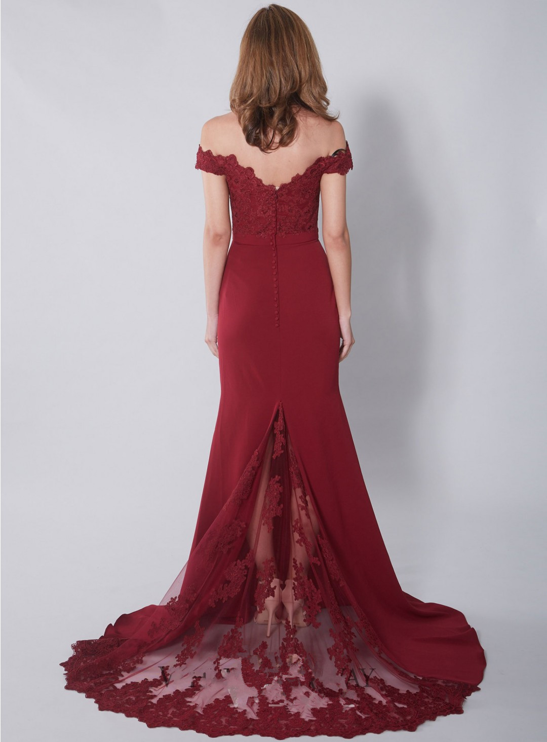 Orange Off-the-Shoulder Mermaid Prom Dress for Women Formal Events main image 1